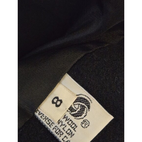 Herman Kay Coat Womens 8 Black Wool Blend Winter Old Money Timeless Preppy - Picture 8 of 9